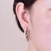 Elegant C-Shaped Gold-Plated Imitation Pearl Earrings with 925 Silver Post for Women