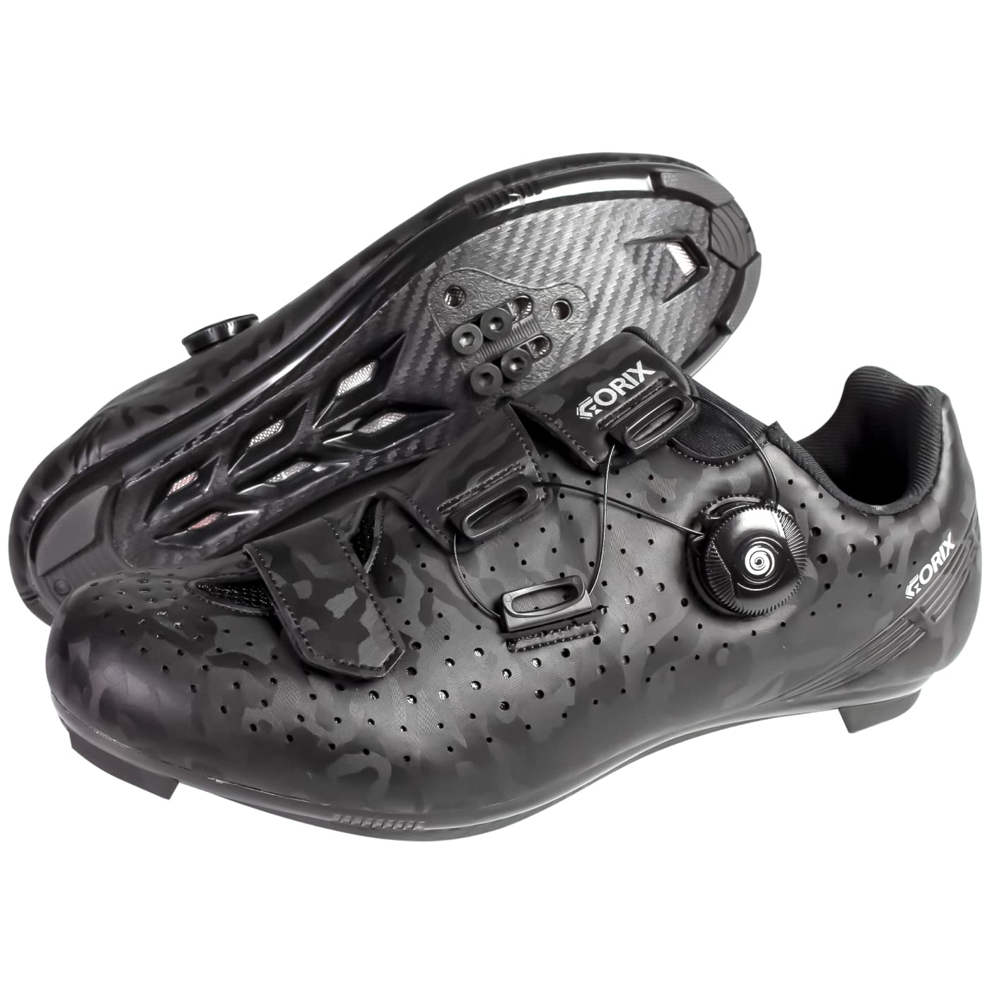 

Велотуфли Gorix с шипами, циферблат, камуфляж, размер 44, мужские, крепления GW-Gecko, совместимые, регулировка, принт, (27,0 см)