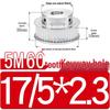 60-Teeth 5M Timing Pulley, T-Slot Width 16/21/27mm, BF Type Stepped with Machined Hole 6-20mm