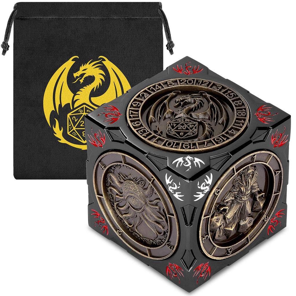 Retro Geprägtes Muster Metall Würfel Würfel Sechsseitig Rollenspiel Würfel Party Geschenk für Tischspiel Liebhaber