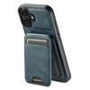 SUTENI H02 For iPhone 16 Case Waxy Texture Leather+TPU Card Slots Kickstand Phone Cover