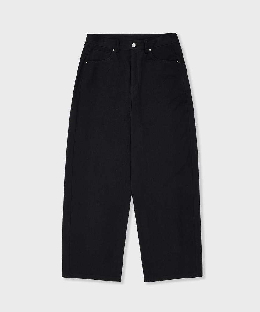 GLW Cotton Curved Pants Black