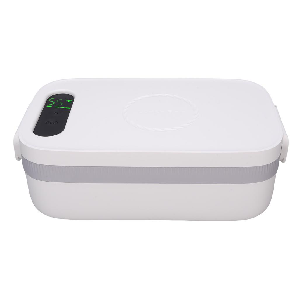 Beheizte Lunchbox 304 Edelstahl Batteriebetrieben Kabellos Elektrische Lunchbox Tragbarer Speisenwärmer für Auto Arbeit