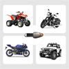 4 Stück Motorrad-Blinker, 14 LEDs, 12 V, bernsteinfarbene Lampe, Motorrad-Blinkerlicht, passend für Motorrad, Roller, Quad, Cruiser, Offroad