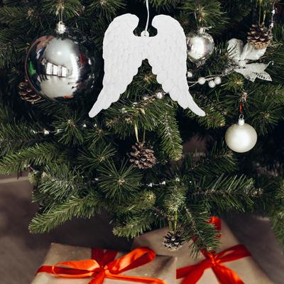 3Pcs Christmas Tree Angel Wings Hanging Pendant Random Color Ornament for Living Room Kids Room Holiday Decoration