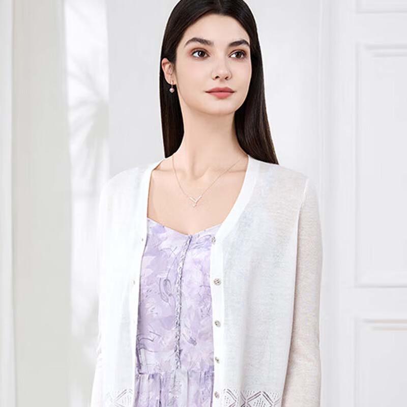 JESSIE Women's Elegant V-Neck Long Sleeve Cardigan