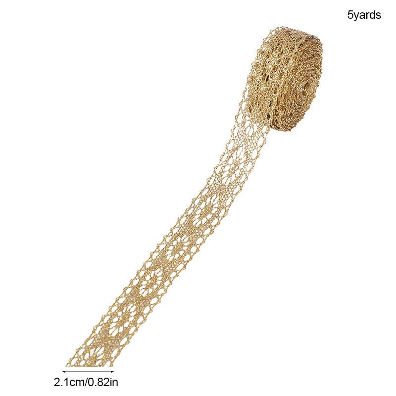 5/10Yard Gold Silver Lace Net Trim Ribbon Curve Lace Fabric Sewing Centipede Braided Lace Wedding DIY Clothes Craft Accessories