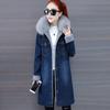 Denim Jacket Women's Plus Velvet Thickened Mid-length Plus Velvet Clothes Autumn and Winter Denim Windbreaker
