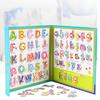 Montessori Busy Quiet Book Angličtina Magnetická písmena Párovací cvičení Karta Puzzle Hry na hláskování Vzdělávací hračky pro raný vývoj dětí Dárky