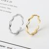 Women Wavy Line Ring Light Luxury Minimalist Finger Ring Fashion Jewelry Accessory For Daily Wear