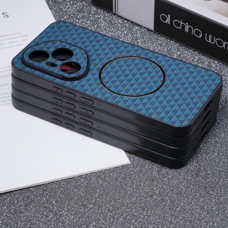 Magnetyczne etui ochronne na telefon Honor 400PRO - Wersja zagraniczna, Wzór trójkątny, Konstrukcja zapobiegająca upadkom