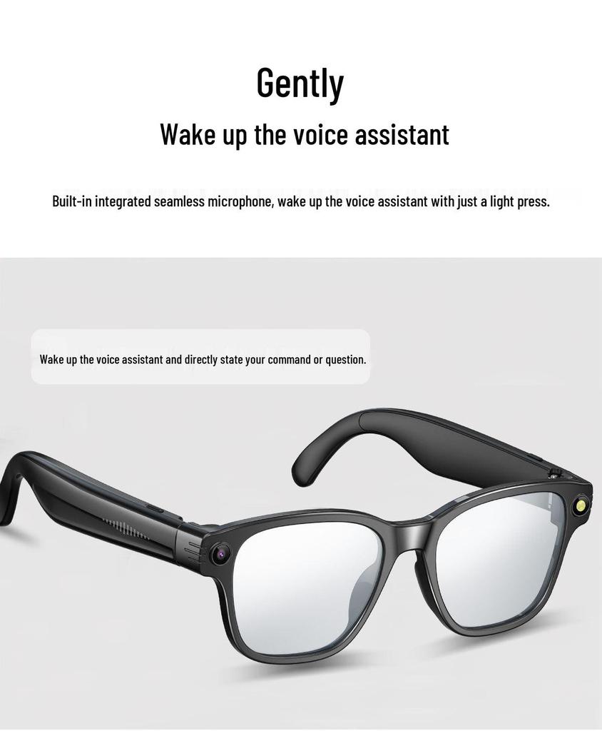 AI Translation Smart Glasses: 800W HD, Real-Time Translation, Photo Capture & Object Recognition