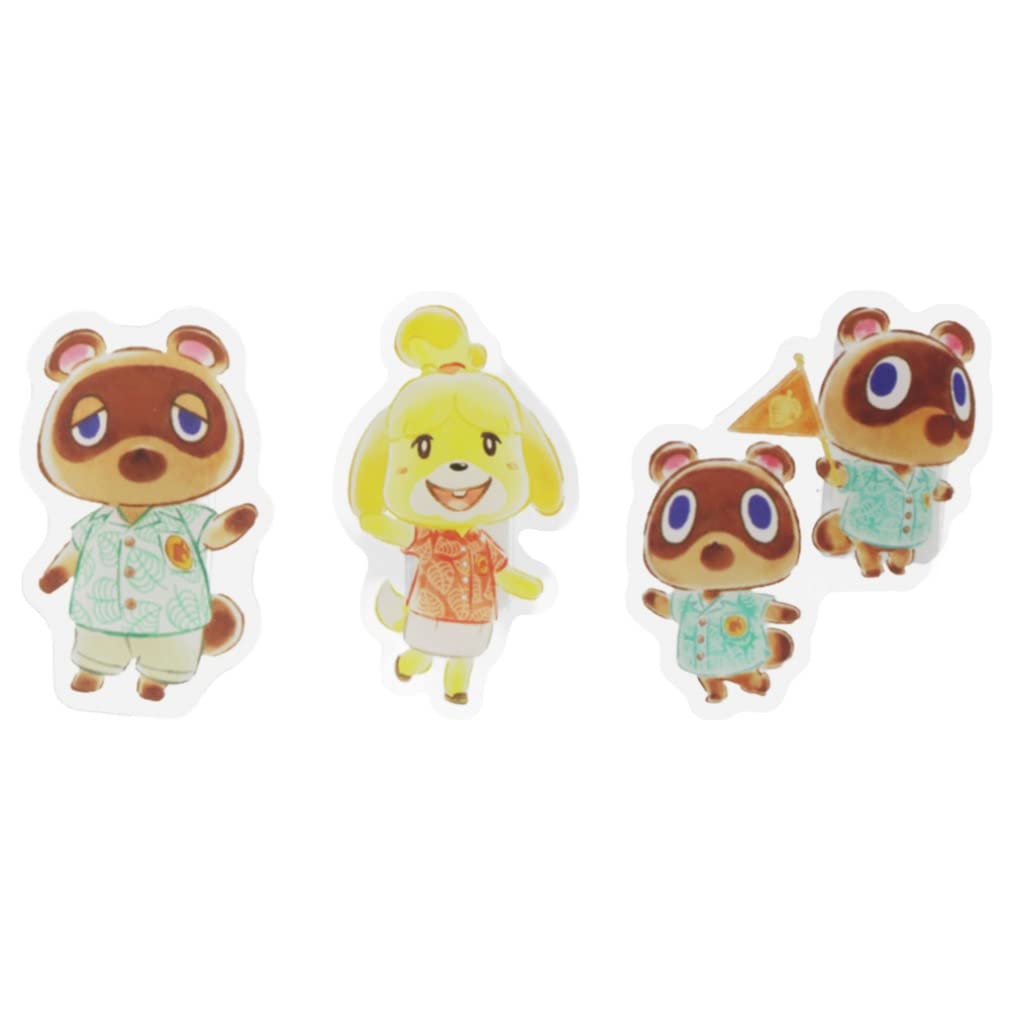 Sunstar Stationery Animal New Horizons Acrylic Clip S3623246 Crossing Set, Pink,