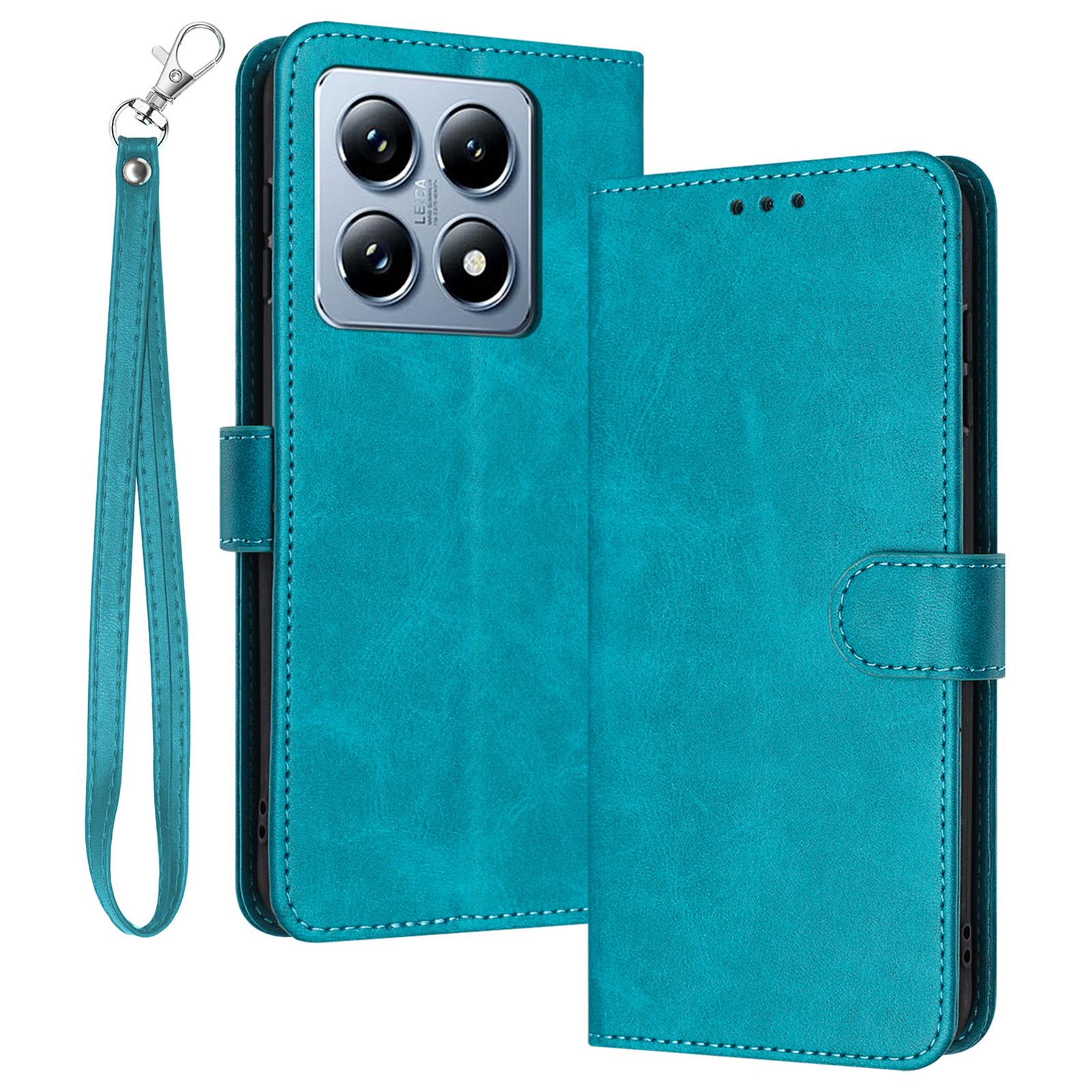 For Xiaomi 14T Pro Case Flip Stand PU Leather Wallet Phone Cover Calf Texture B