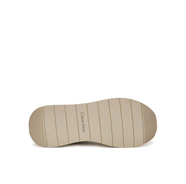 Мужские кроссовки Calvin Klein Low prof runn laceup cv mix hm0hm01723 бежевые