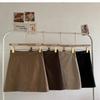 Autumn/Winter 2023 Women's PU Leather A-Line Skirt - High Waist, Slim Fit, Knee-Length, Casual Korean Style