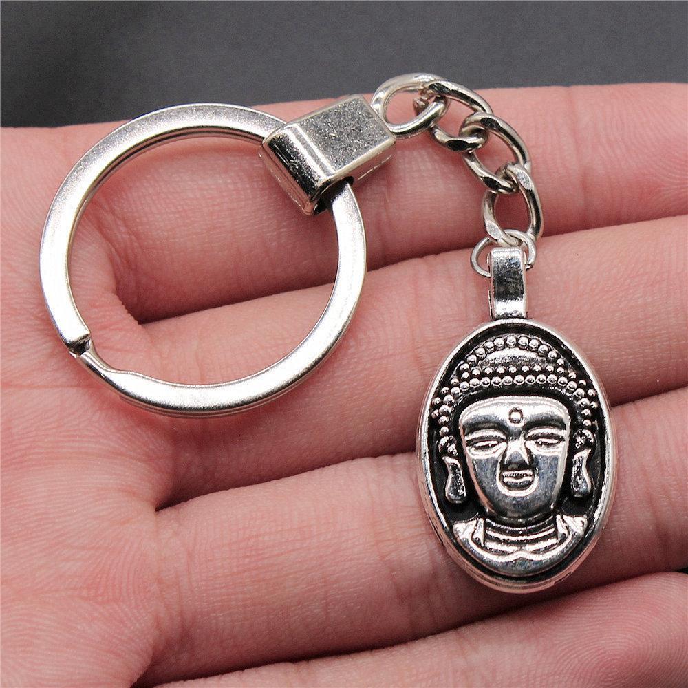 

30mm Keychains Chief Pharaoh Buddha Minimalist Jewelry Components QY013 A07-1pcs-32x18mm