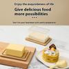 Countertop Bamboo Butter Dish Plate With Transparent Acrylic Lid Kitchen Storage Butter Container Box Butter Tableware