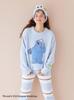 Gelato Pique Sesame Street Motif JQD Pullover Long Pants Set Blue & (PWNT245058) Women's