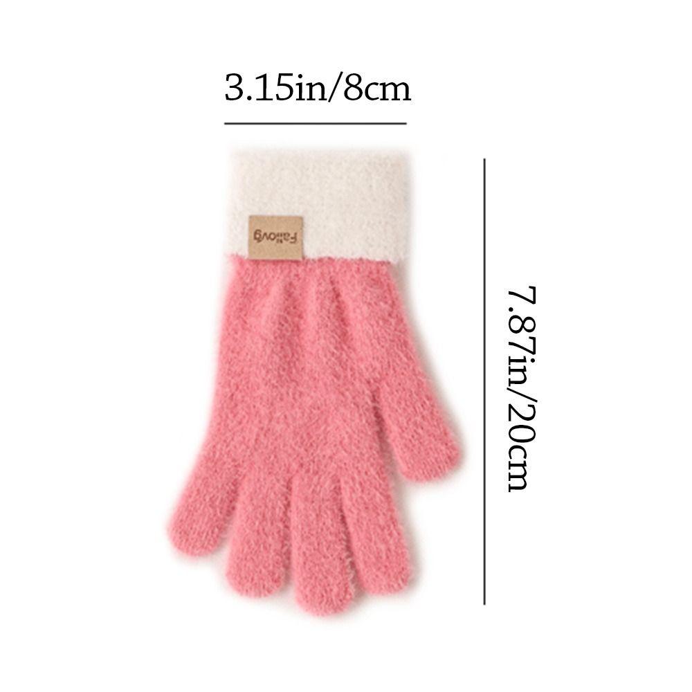 Thickened Winter Gloves Windproof Knitted Gloves Fashion Warm Gloves Women