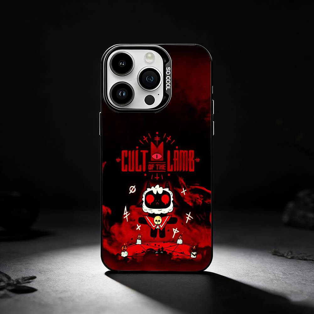 Cult Of The L-Lamb Game Phone Case For iPhone 17,16,15,14,13,12,11 Plus,Pro Max,XS,Colored silver phone case