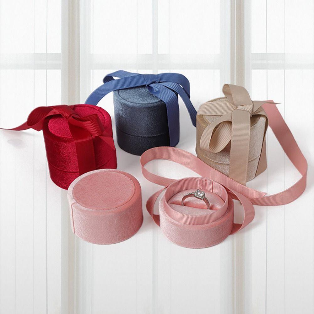 Round Jewelry Box Heart Shape Jewelry Display Fashion Gift Box Necklace