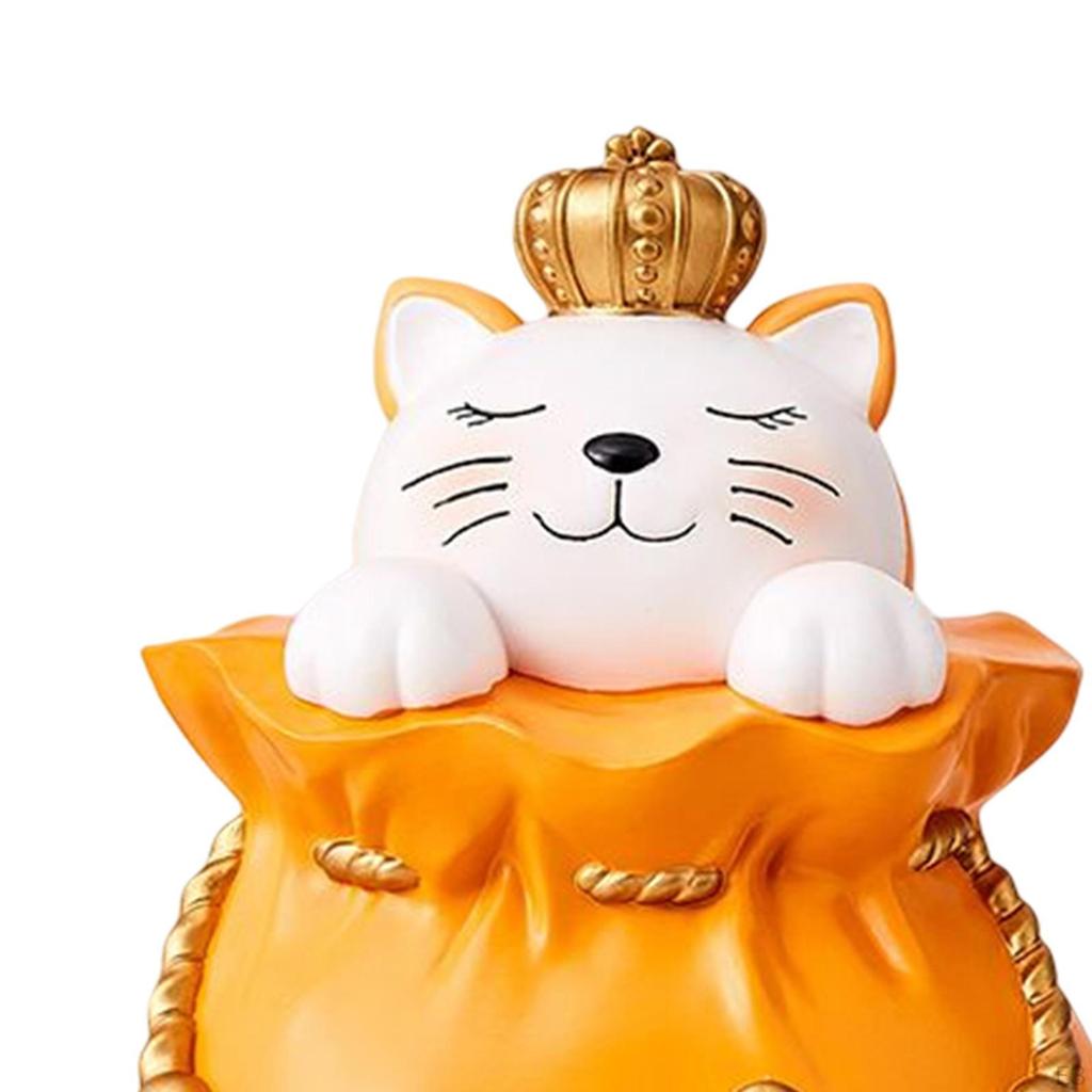 Katze Spardose Statue Figur Behälter für Zuhause Schreibtisch Dekoration