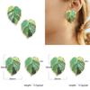 Modern Green Leaf Earrings For Women Trendy Alloy Summer Accessories