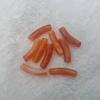 14-Color Faux Jade Bent Tube Acrylic Beads - Marbled Flower C-Shaped for DIY Jewelry & Accessories