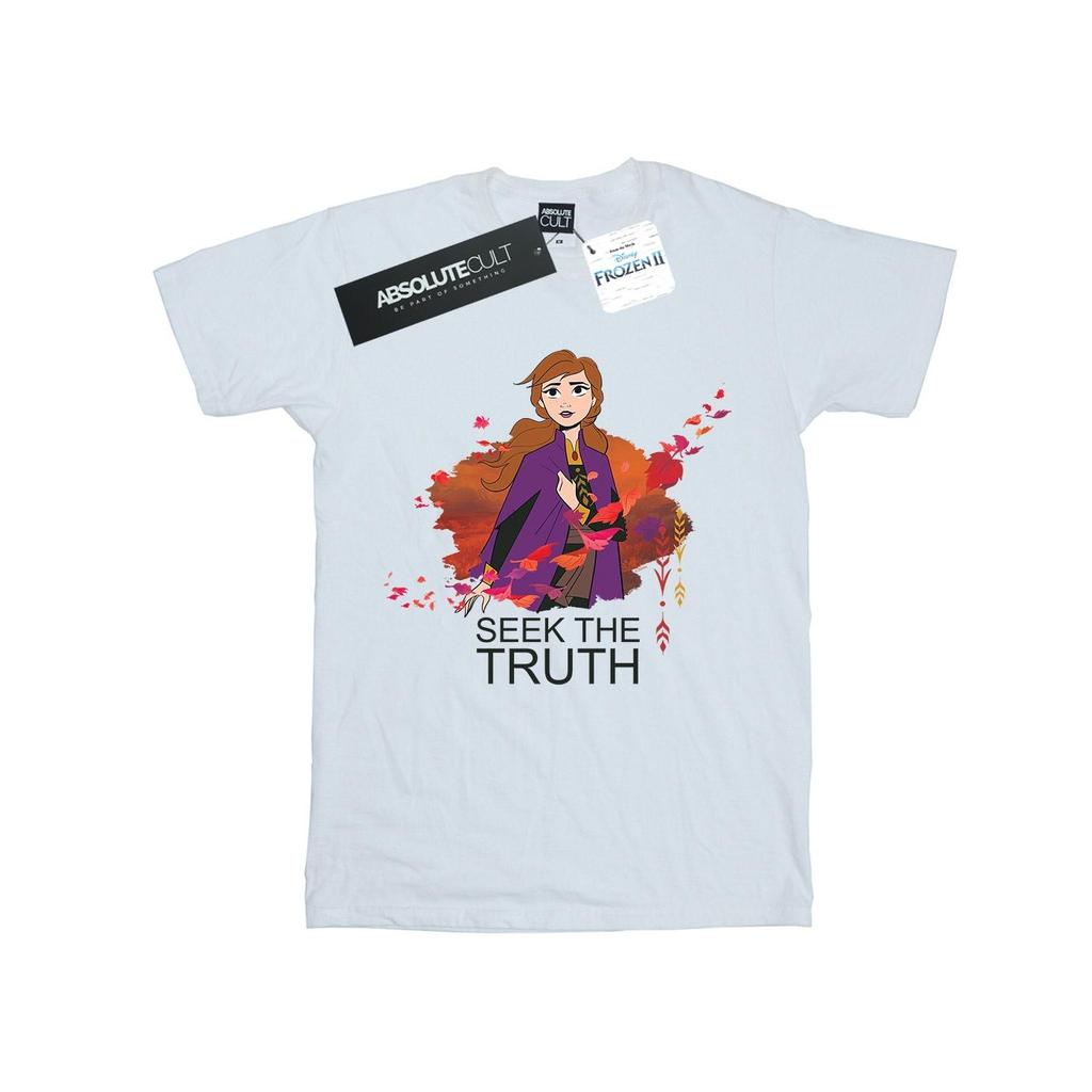 Disney Womens/Ladies Frozen 2 Anna Seek The Truth Wind Cotton Boyfriend T-Shirt