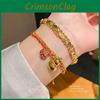 Floral Iris Jewelry Bracelet With Gold Plating And Zircon Stones For Gift And Fashion Accessory