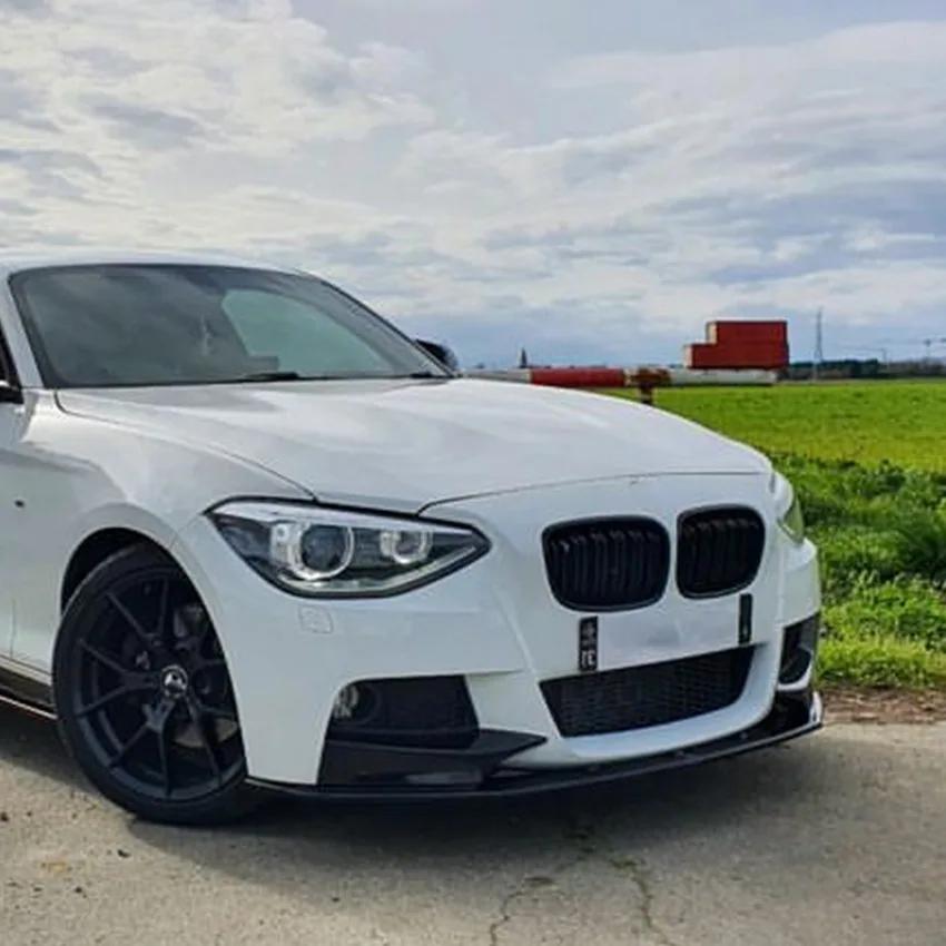 Front Bumper Splitter For BMW 1 Series 2012 To 2014 F20 F21 M Sport Style Canard Cover Trim Lip Spoiler Gloss Black Body Kit