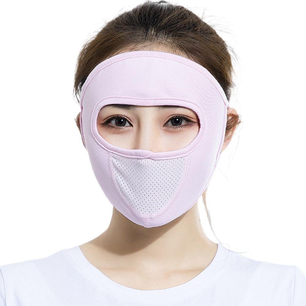 Face Shield Solid Color Summer Sunscreen Mask Face Gini Mask Womne Face Mask Driving Face Cover