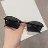 Korean Stylish Men's Sun Glasses Irregular Shape Anti-reflective Women's Sunglasses High Quality Sun Glasses Women