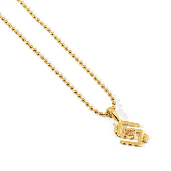 Genshin Impact Chain Rhinestone Inlay Cartoon Game Pendant Golden Color Bead Chain Dress-Up Accessories