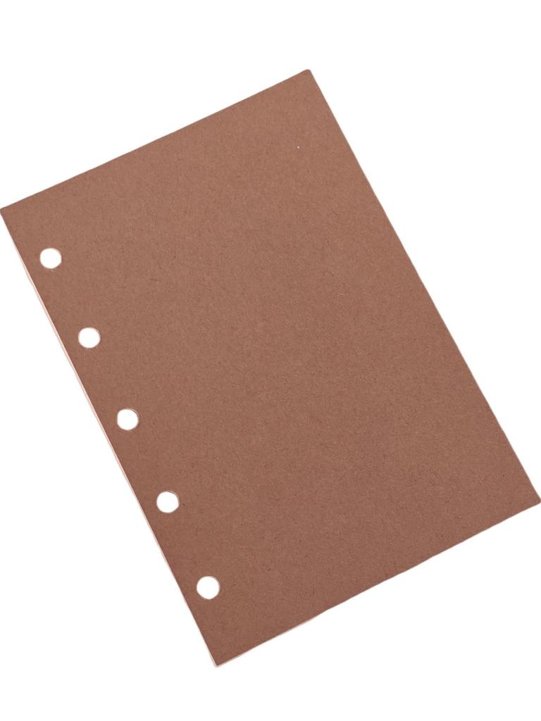 M5 Loose-Leaf Notebook Planner Refill: Blank, Colored, Pre-Punched Vintage Pages