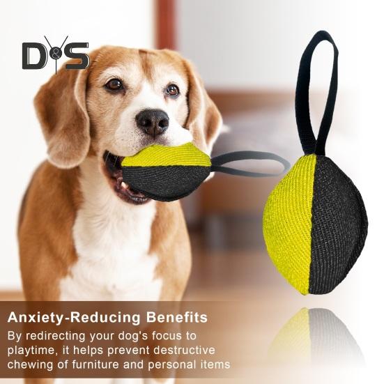 Dog Tug Ball Tough Bite Pillow Dog Training Equipment Interactive Chew Toy for Aggressive Chewers Bite Training Toy