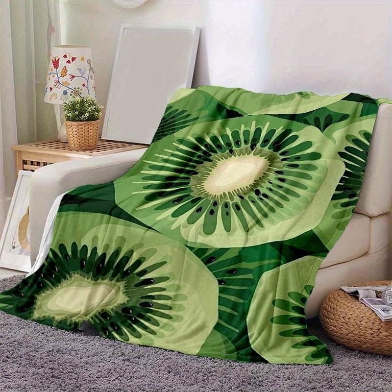 1pc. Kiwi Fruit Pattern Blanket - Home Decor, Office Blanket, Outdoor Blanket, Gift