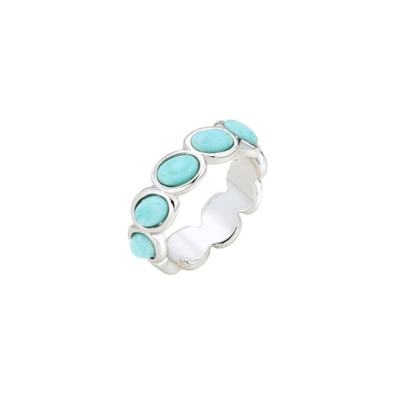 SCALETTO WS017 Sky Blue Stone Oval Ring