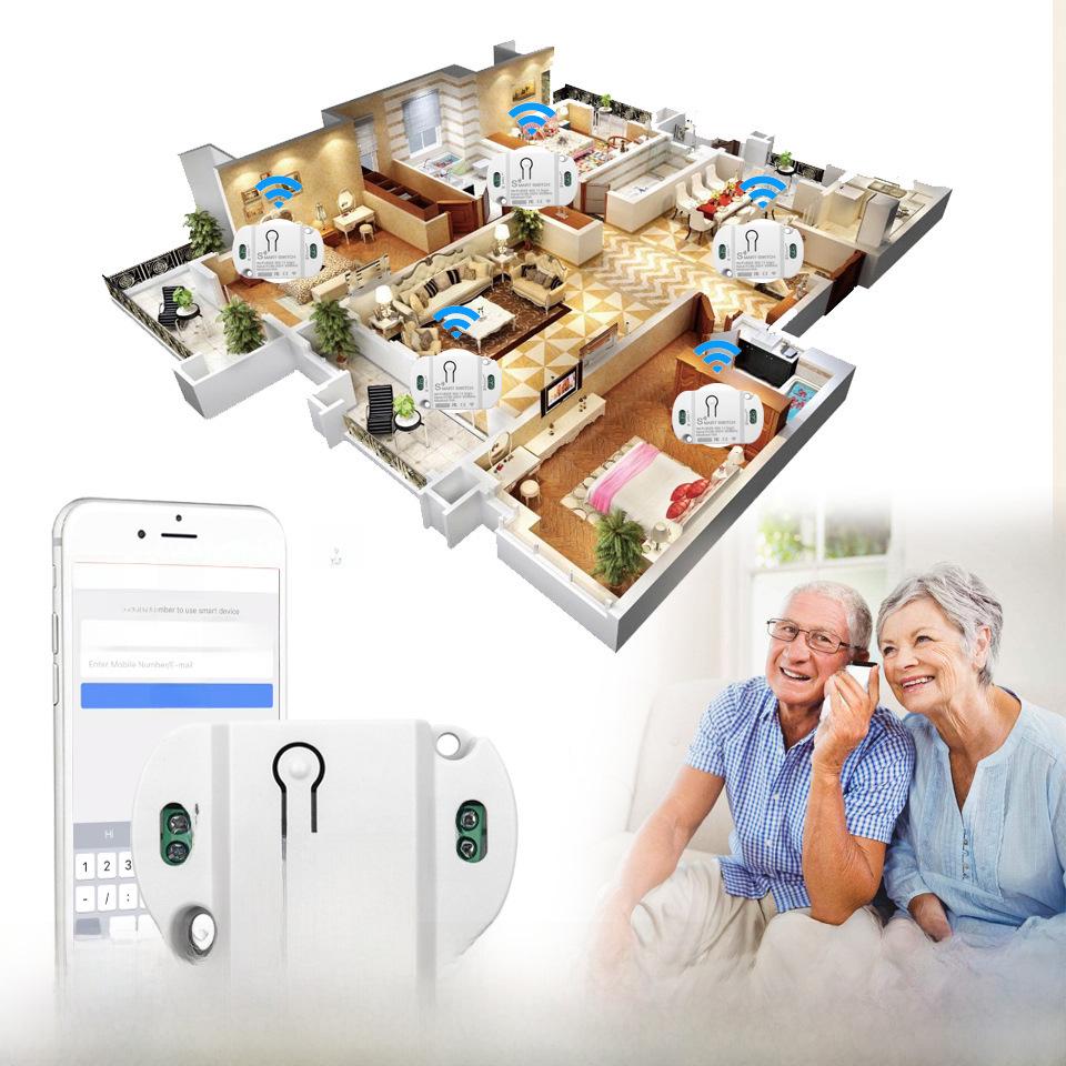 Tuya Smart WiFi No-Wiring Retrofit Light Switch with Remote Control