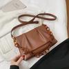 Luxury Acrylic Chain Crossbody Bag for Women  New Designer PU Leather Phone Bag Purse