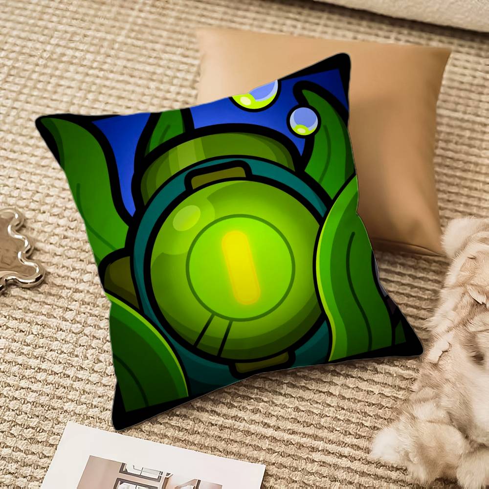 B-Brawl Anime S-Stars Pillow Case Anti-dustmite Pillowcase Invisible Zipper Silky Short Plush Sofa Cushion Cover