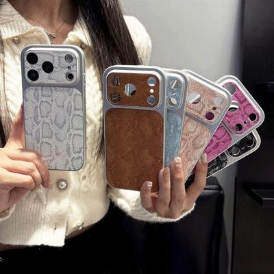 Snake Skin Pattern Phone Case for Apple 16 Pro Max - Full Coverage, Drop Protection, High-End Design for iPhone 15/14/13, Women's Edition