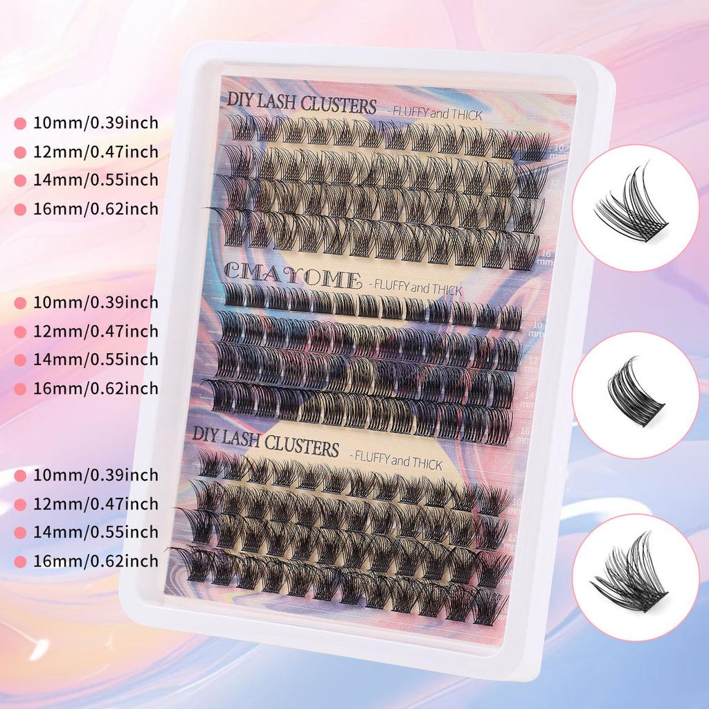 148 Clusters Mix And Match Thick C-Song False Eyelash Set Natural Curl Diy Segmented Eyelashes