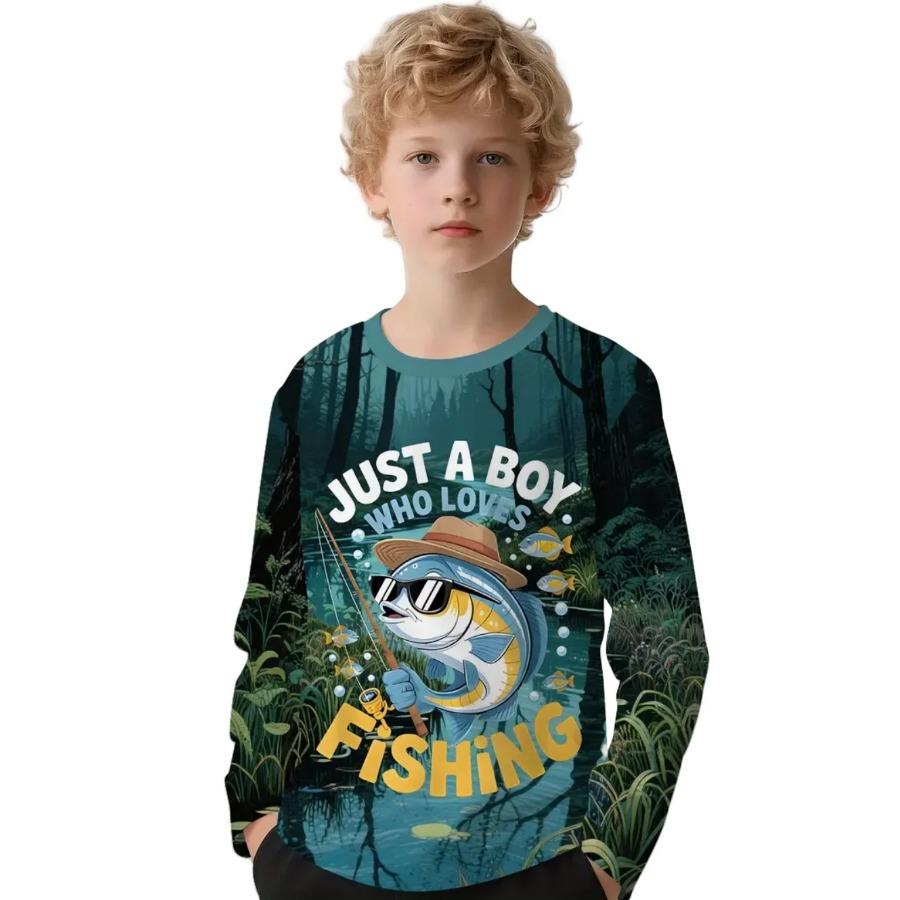 Outdoor Fishing 3D Print Children's Tops from 2 to 8 Year T-Shirts for Boys Girls Kids Clothes Summer Short Sleeve Clothing Boy