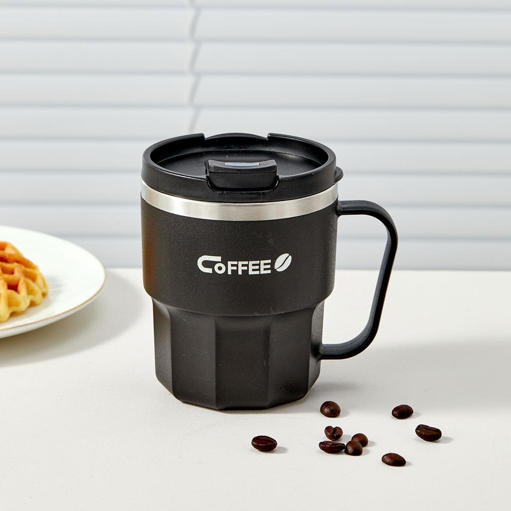WORTHBUY Portable Double-Walled Insulated Coffee Cup 304 Stainless Steel Mug Reusable Leak-proof Drinking Cup For School Office
