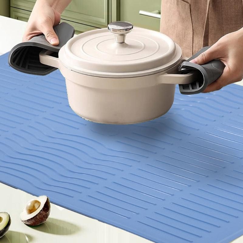 Tampa de Fogão Silicone Tampa de Fogão para Fogão Elétrico Tapete de Fogão Resistente ao Calor Tapete Grande de Secagem para Fogão de Cozinha
