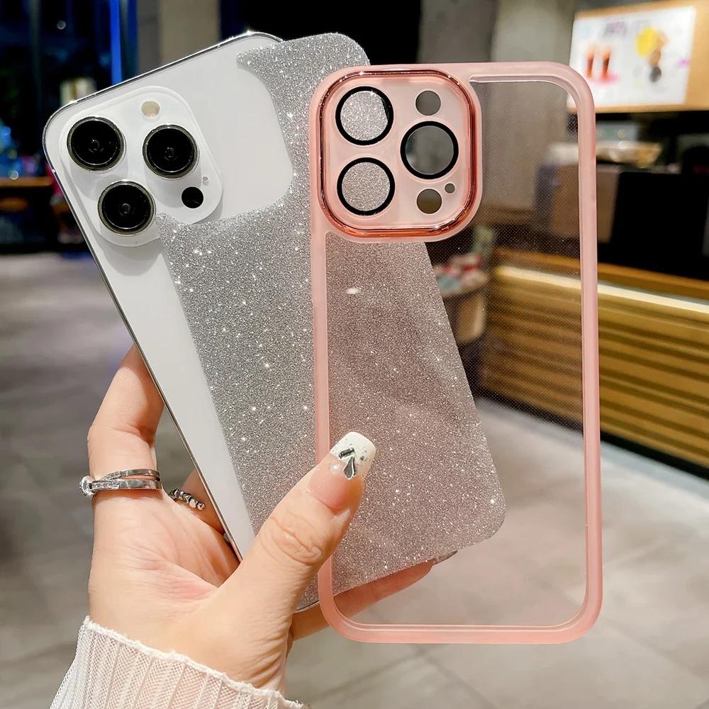 ITel P40 S23 Plus Spark 20 C GO 2024 Glitter Telefondeksel for Infinix Hot 40 Zero 30 Smart 8 7 Siery Skinnende Beskytt Kameradeksel