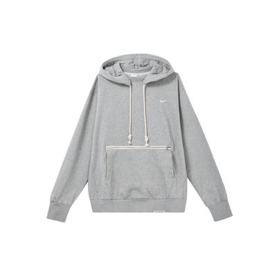 Solid Color Hooded Casual Quick-Dry Long Sleeve Sweatshirt Men Sweatshirt Gray CV0865-063