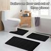 3Pcs/Set Bath Rug Anti-Slip Bathroom Floor Mat U-Shaped Toilet Rug Absorbent Rectangular Mat for Bathroom Sink Shower Door